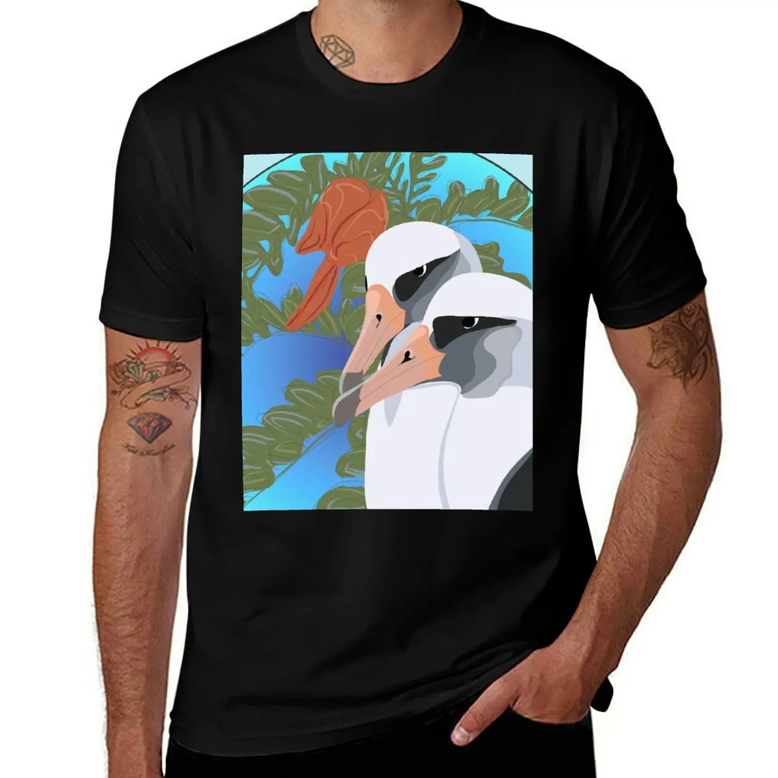 Laysan Albatross and Ohai T-Shirt Holiday Vacation Tee Shirt T-Shirt