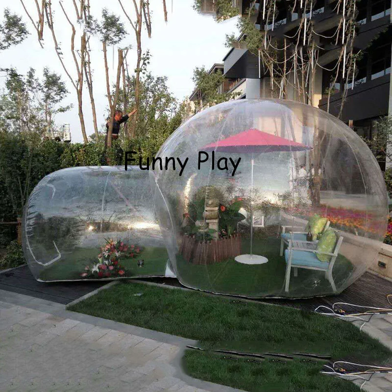 inflatable show house Famaily Backyard Camping Tents air pump free event inflatable bubble show house bubble tree hotel