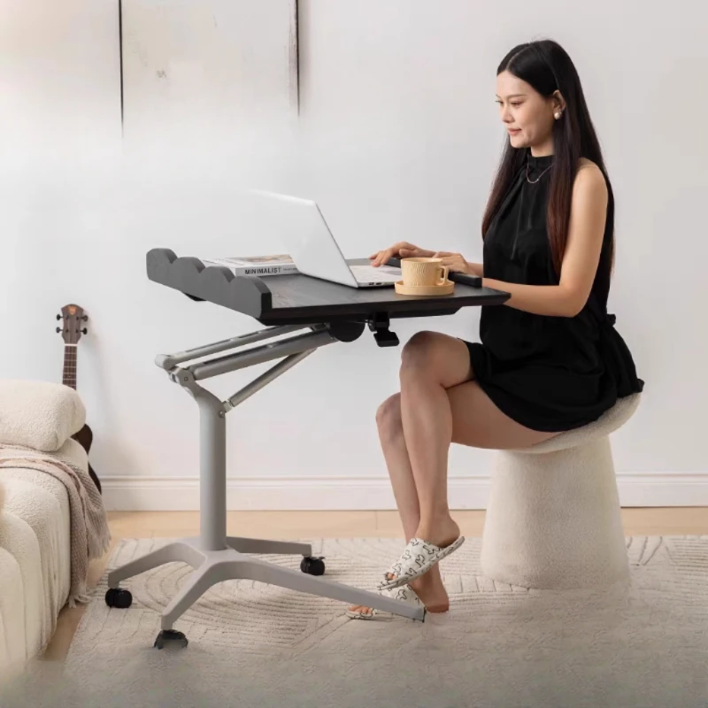 

Ash wood lifting table bedroom household solid wood computer writing desk office small notebook mobile