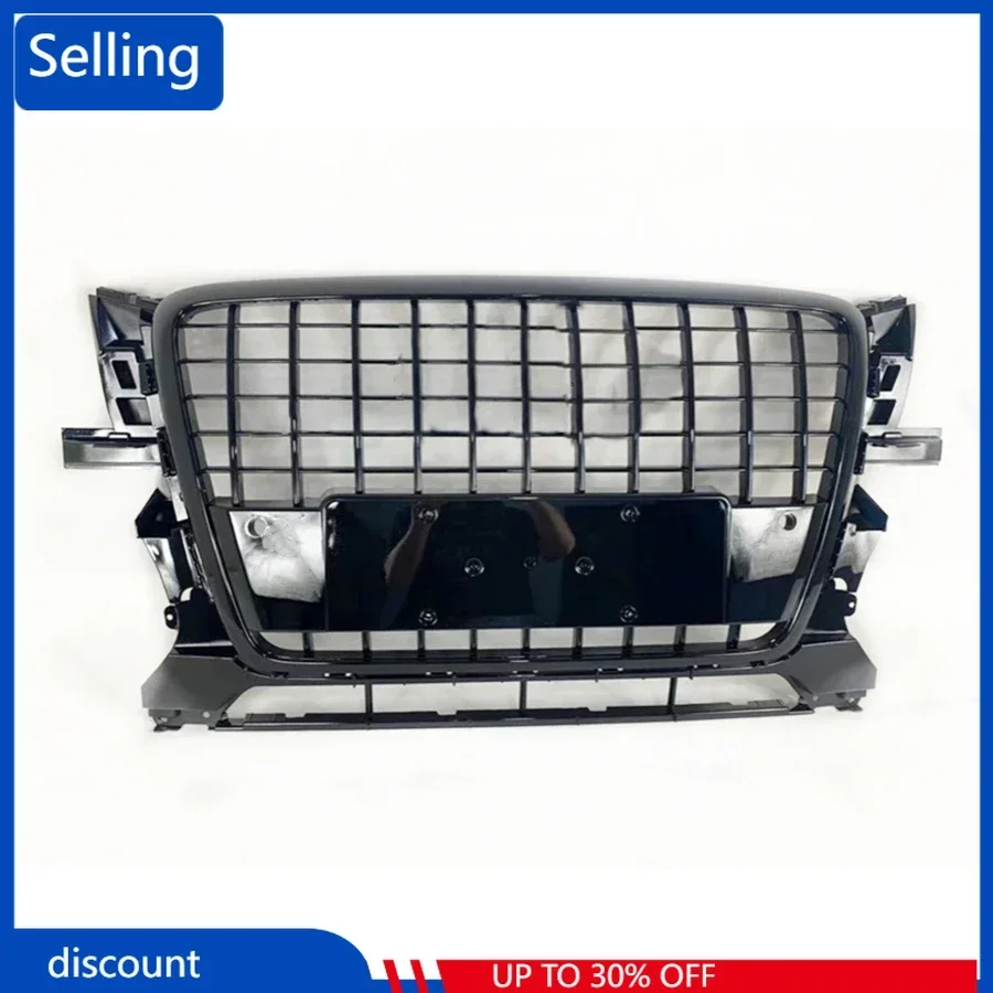 For SQ5 Style Front Bumper Mesh Hood Grill Grille Glossy Black Universal for Audi Q5 ABS Bumper Grill 2009 2010 2011 2012