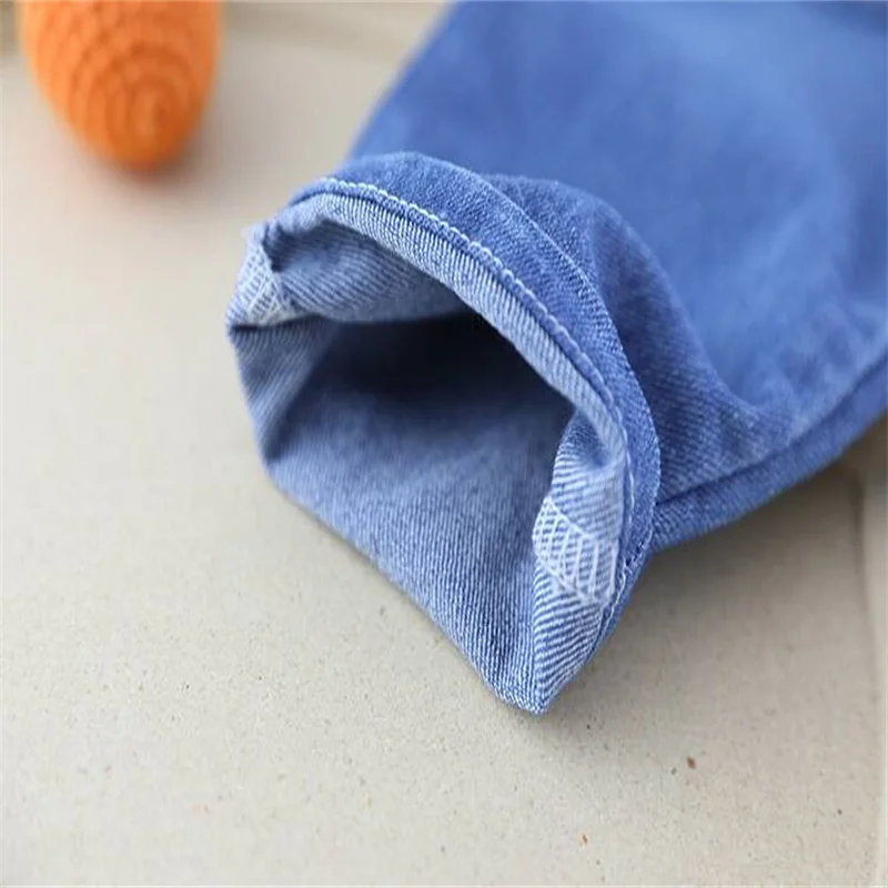 Cute Spring Autumn Children Cotton Clothes Baby Girls Suit fot cute top+ denim Pants 2Pcs/sets Out Kid Fashion Clothing sets