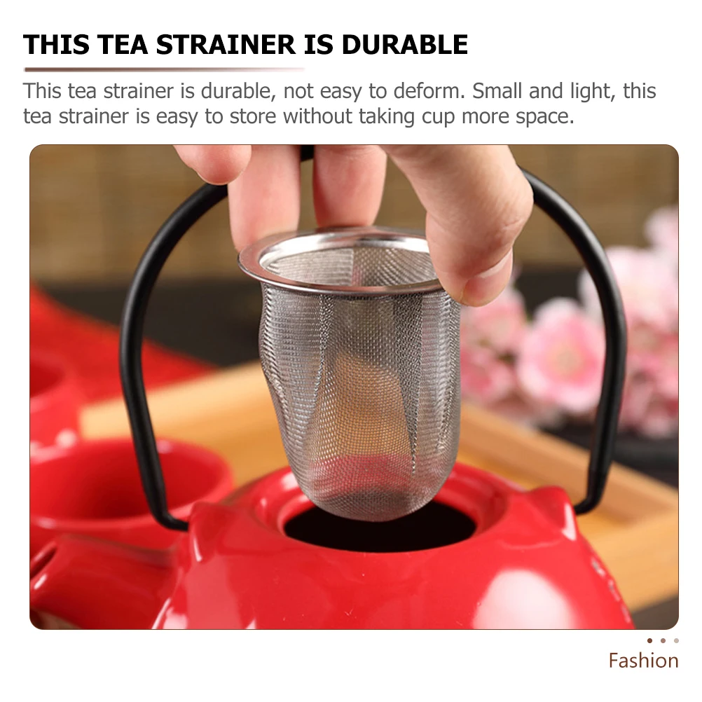 

Tea Strainer Fine Mesh Filter for Loose Leaf Teapot Infuser Cup Strainer Easy Storage Stainless Steel Gift Idea Kitchen