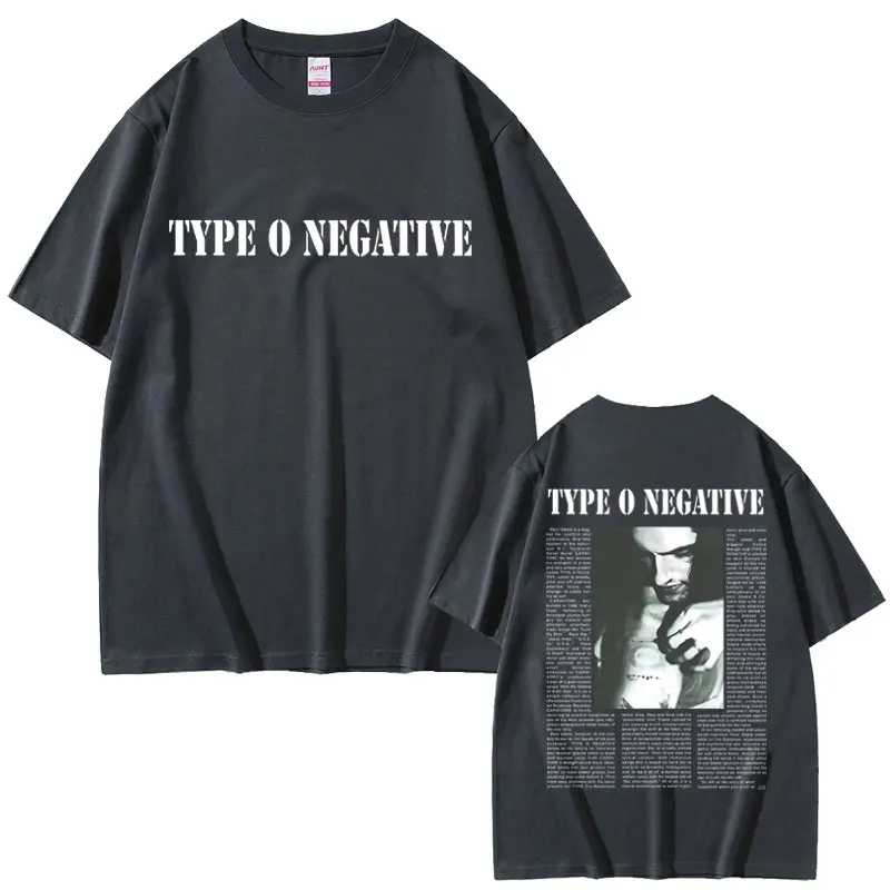 Rock Band Type O Negative Peter Steele T Shirts Men Women Vintage Metal Gothic Tshirt Male Casual Oversized Pure Cotton T-shirts