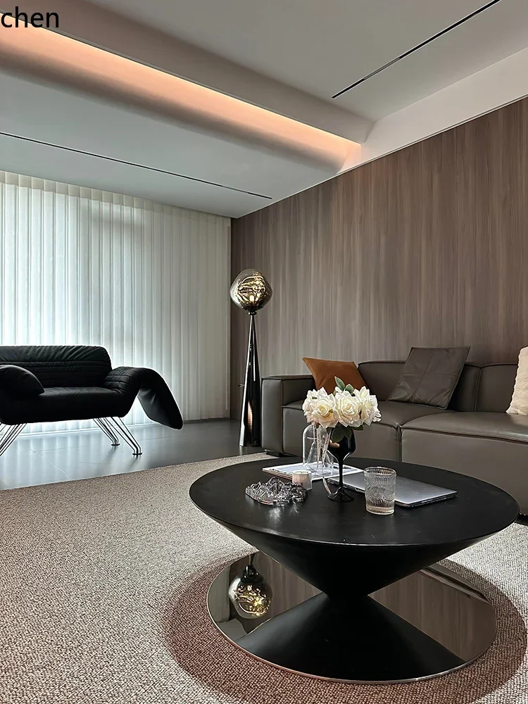 HYS round flying saucer coffee table modern simple living room home small apartment light luxury high sense