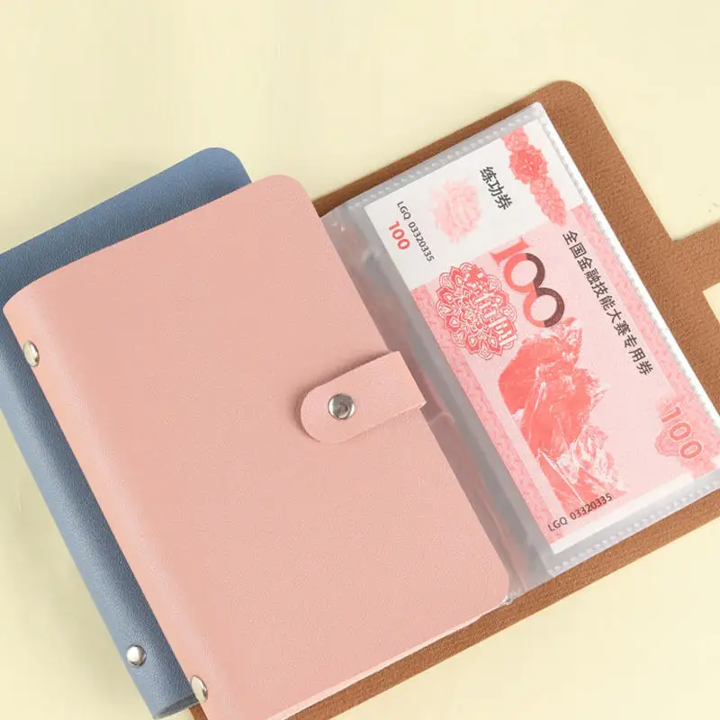 50 bolsillos para recoger dinero, libro, ahorro de dinero, álbum de billetes, organizador de ahorro de dinero, soporte para sesión fotográfica, tarjetero, cuaderno escolar