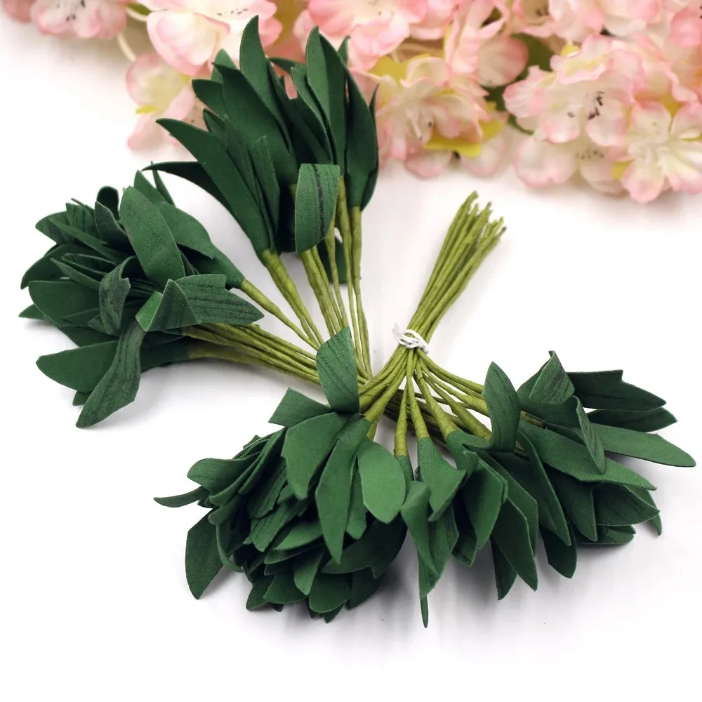 20Pcs/Lot Artificial Green Foam Leaves Bouquet Wedding Party Decorative Accessories Leave Fleurs Scrapbook DIY Decor Supplies