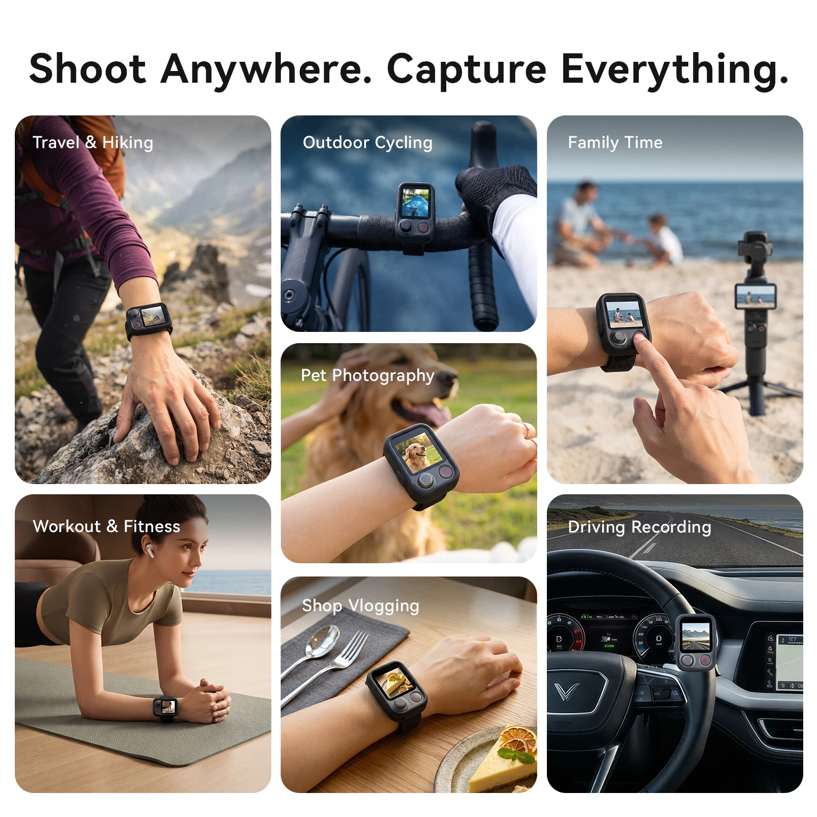 aMagisn Silicone Case with Wrist Strap Mount for Osmo FrameTap Viewfinder Remote Control, Protective Cover for DJI Pocket 4P