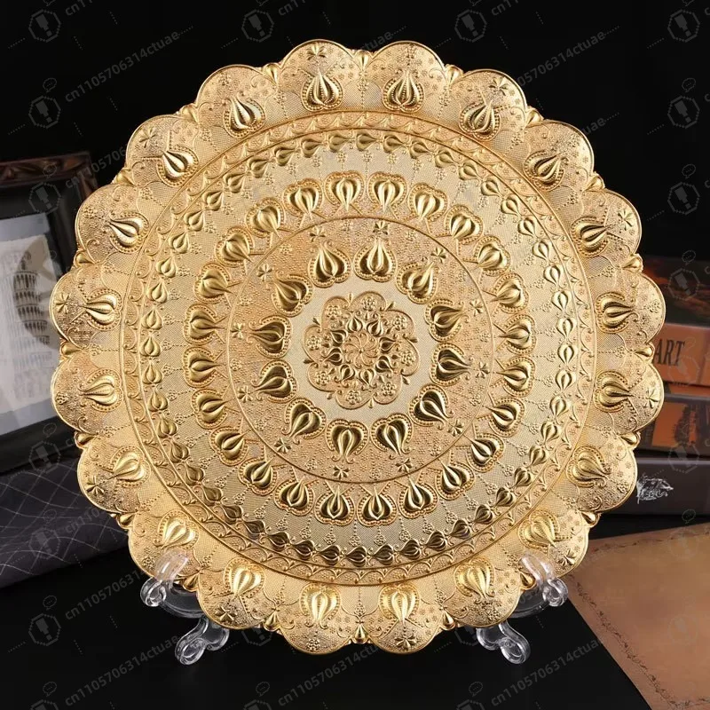 

Креативный металлический поднос в европейском стиле — с металлическими чашками из сухих фруктов и конфет для домашней столовой и вечеринки