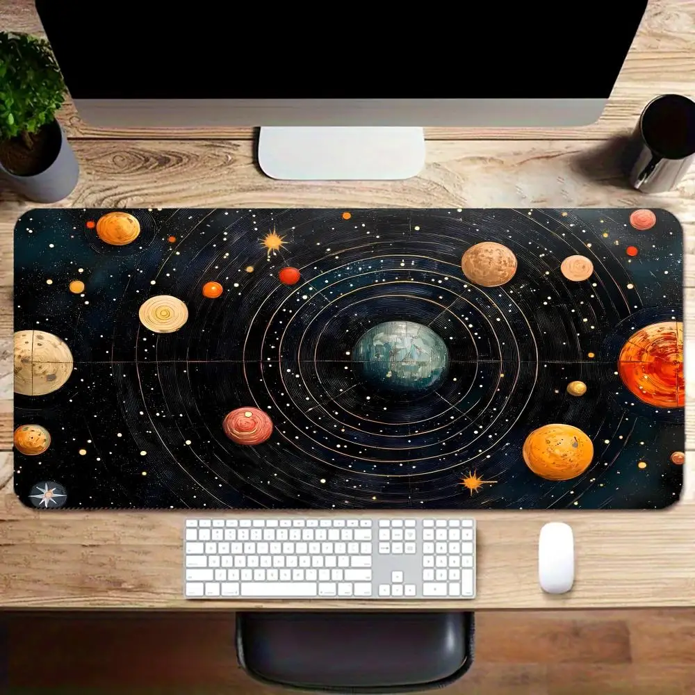 

Коврик для мыши с тематикой звездного неба и луны, большой резиновый противоскользящий коврик для ПК, настольные аксессуары, коврик для мыши для офиса и геймера, коврик для клавиатуры, декоративный коврик