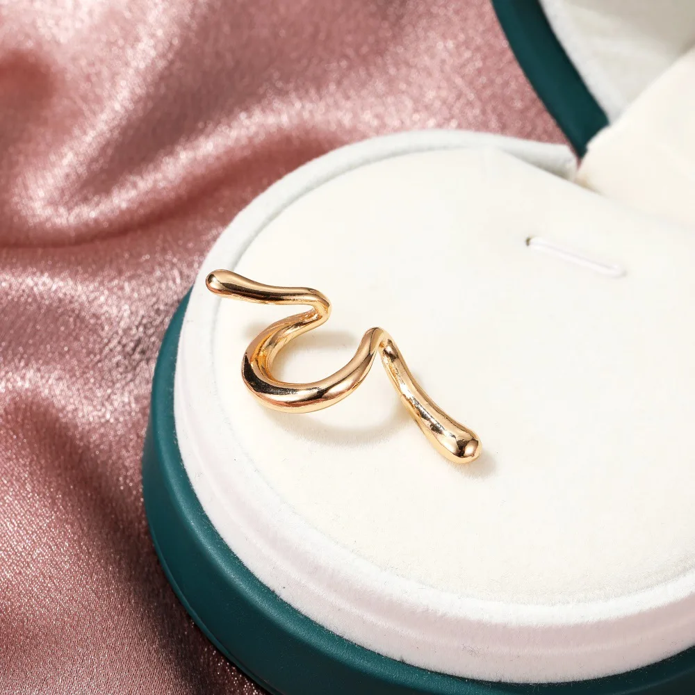 Dziewczyna nowa nieregularna biżuteria dla kobiet kolczyk bez przekłuwania kształt węża nausznik klips na kolczyki kolczyk na chrząstkę