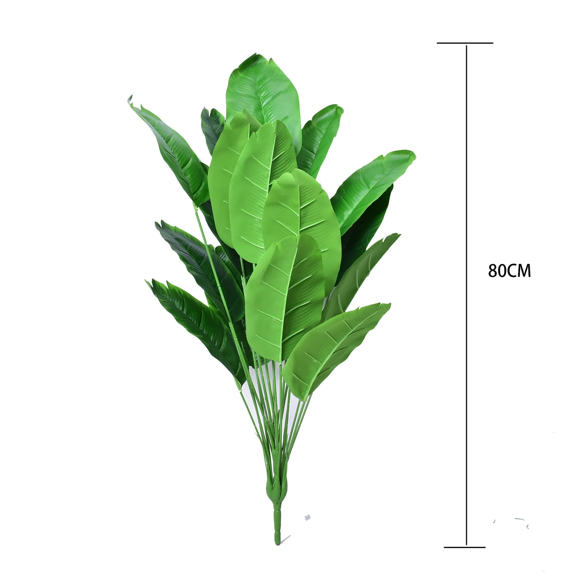

80cm Large Artificial Banana Palm Leaves Real Touch Tropical Plants for Home Garden Decor Fake Monstera Strelitzia