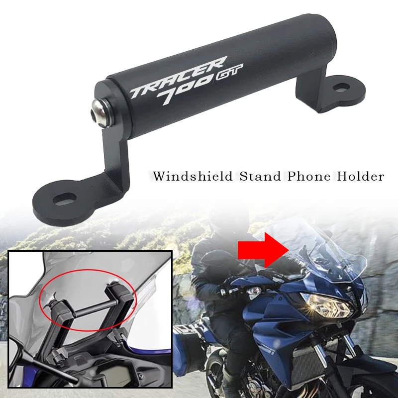 

Motorcycle Windshield Stand Holder Mobile Phone GPS Navigation Plate Bracket Fit For YAMAHA Tracer 700 7 GT Tracer700GT MT-07