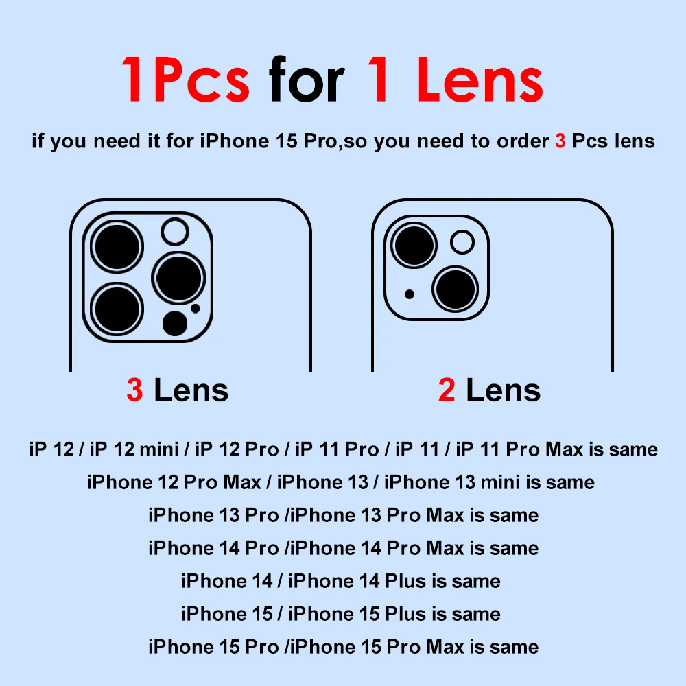 واقي عدسة كاميرا معدني ماسي ، زجاج واقٍ لهاتف أيفون 11 ، 12 ، 13 برو ماكس ، ميني ، 15 برو ماكس ، 14 بلس ، من من من من الماس #3