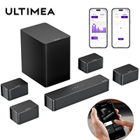 ULTIMEA 410W 7.1 Soundbar for TV with Wireless Subwoofer with 4 Surround Speakers, APP Control, Home Theater Bluetooth Speakers