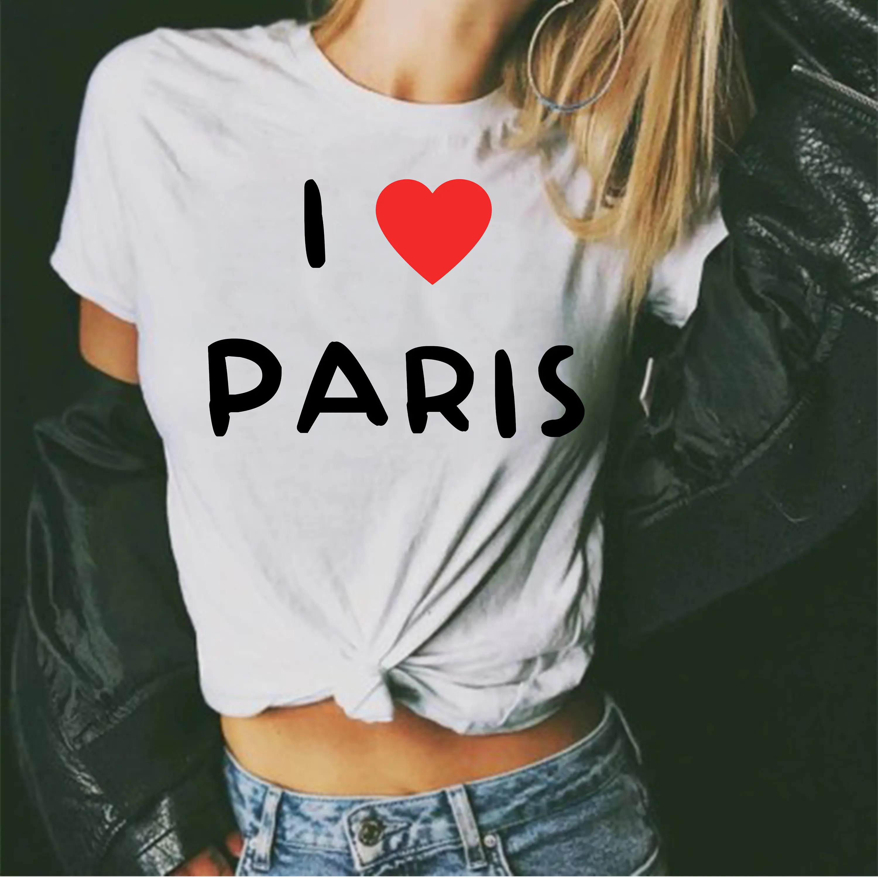 I Love Paris T Shirt Parisian Parisienne Y2K Aesthetics 90S 2000S