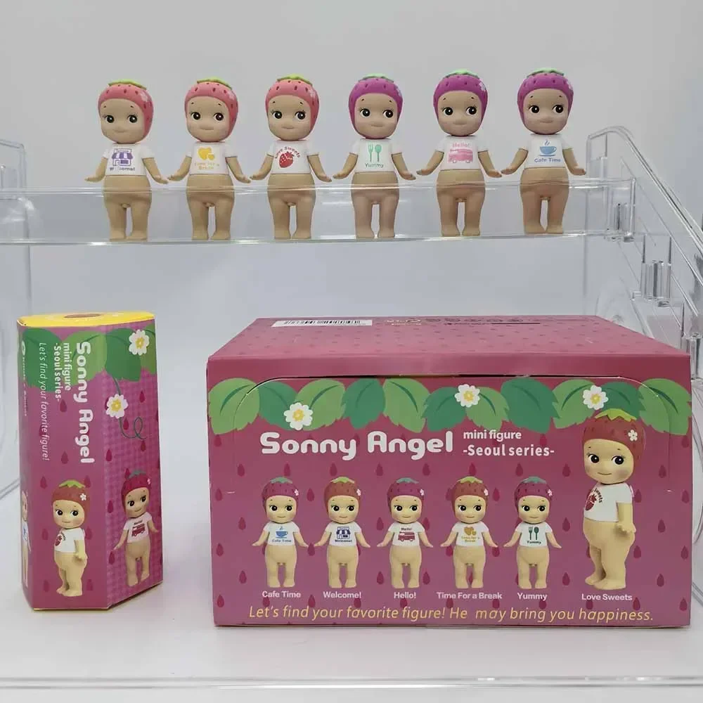 Sonny Angel Seoul Series Limited Edition  Blind Box Cute Strawberry Doll Anime Figure Collectible Toy Gift for Kids Fans