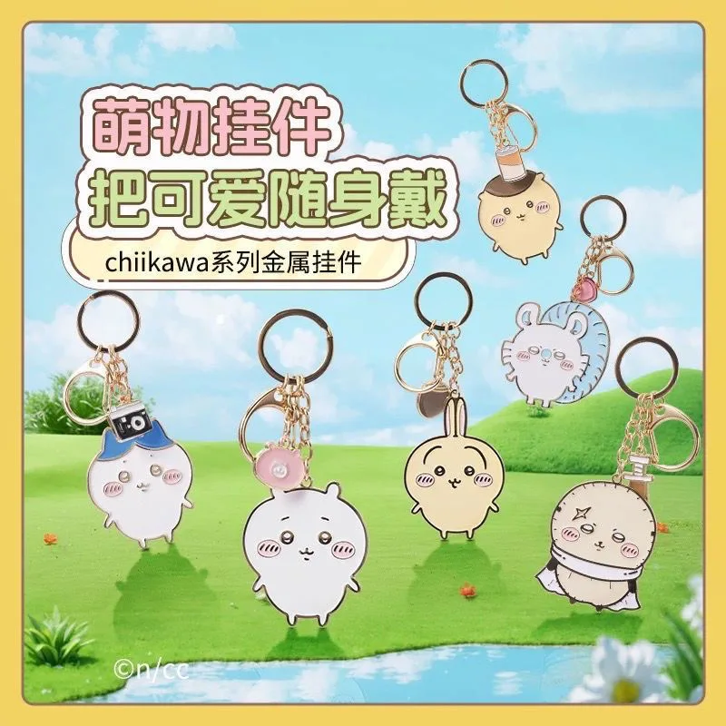 

Chiikawa Series Metal Pendant Usagi Zinc Alloy Cute Cartoon Mini Keychain Anime Hanging Decoration Gift