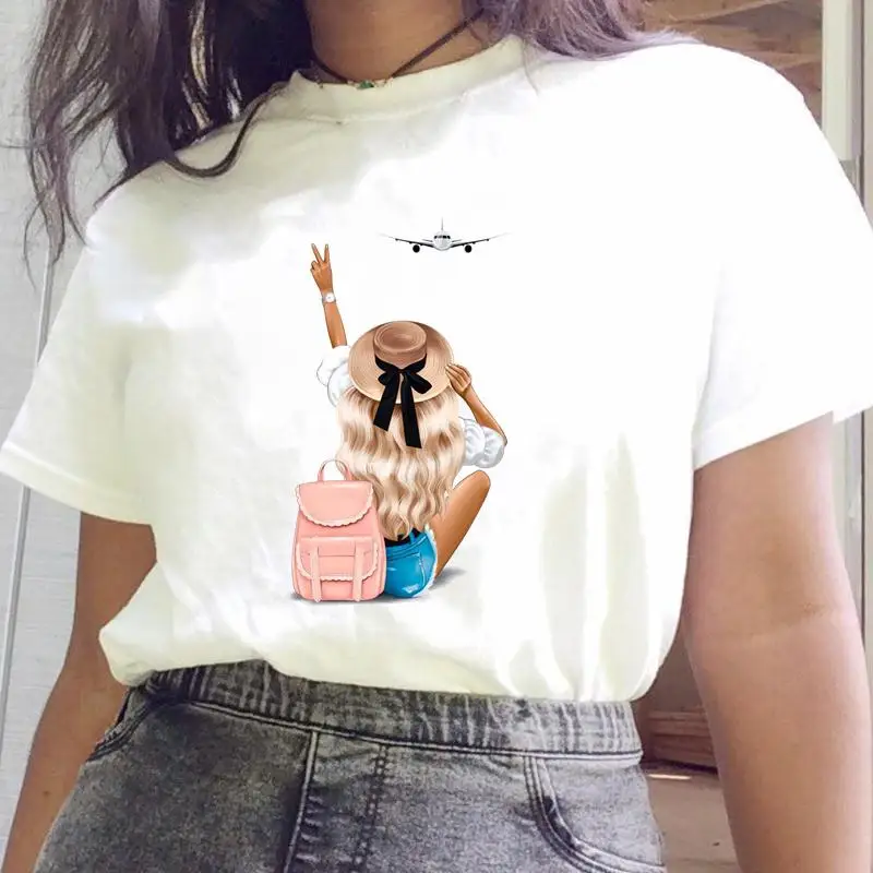 Women Tee Graphic Sweet 90s Trend Friends Love Sister Lady Top T Shirt Female Cartoon Friendship T-shirt Short Sleeve Clothing