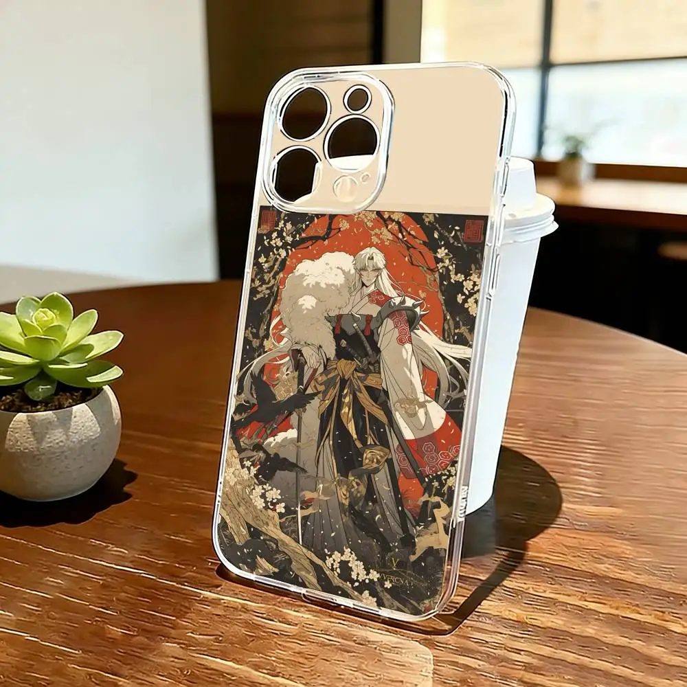 

Anime I-INUYASHA Phone Case For iPhone 17 16 15 14 13 12 11 Mini Pro Max Plus Transparent Cover