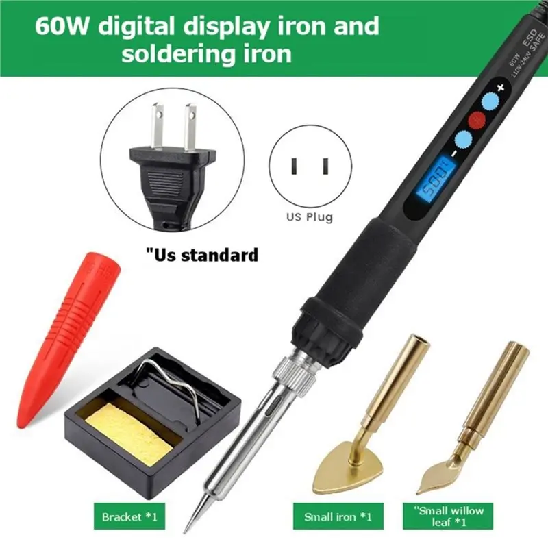 A27F-US Electric Soldering Iron Kit 60W Adjustable Temperature Soldering Iron Kit For Crafting DIY US Plug