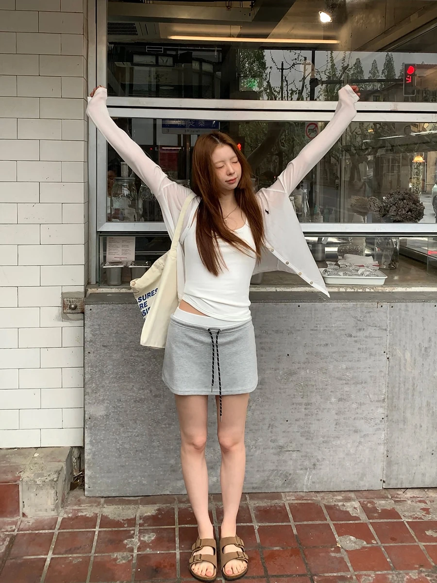 

Red Celebri A-Line Skirt Women's Summer 2025 New Trend Small Size ort Skirt Bodycon Low Waist Commute Sle