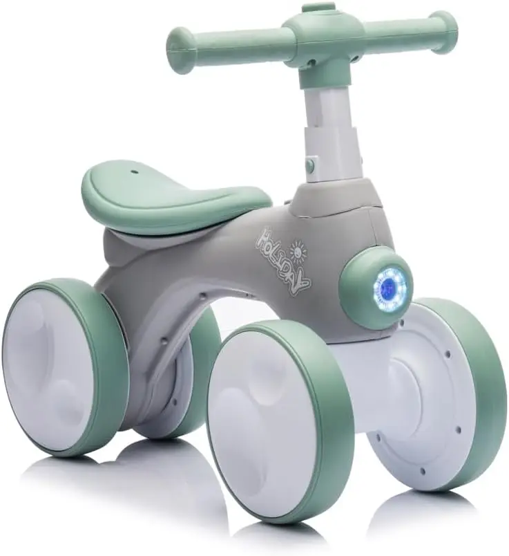 Vélo d'équilibre pour bébé de 1 an avec musique, lumières, machine à bulles, 4 roues, sans pédale, jouets pour tout-petits de 12 à 36 mois de naissance