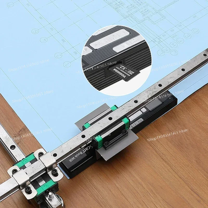 Large-format Track Scanner for Engineering Drawings A0 Portable High-definition Calligraphy and Painting Slate Scanner 1050dpi
