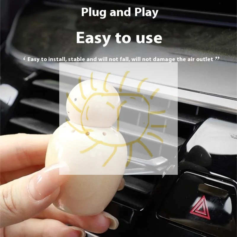 

1pcs Car Air Freshener Perfume Clip Wooden Man Empty Bottle Fragrance Ornament Vent Outlet Diffuser
