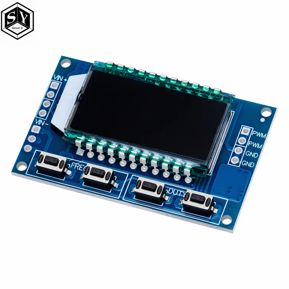 TECNOIOT 5x Signalgenerator PWM – 1Hz-150kHz, 3,3-30V, LCD, Frequenz & Zyklus Einstellbar, Für Motorsteuerung & Dimmen PWM Signalgenerator