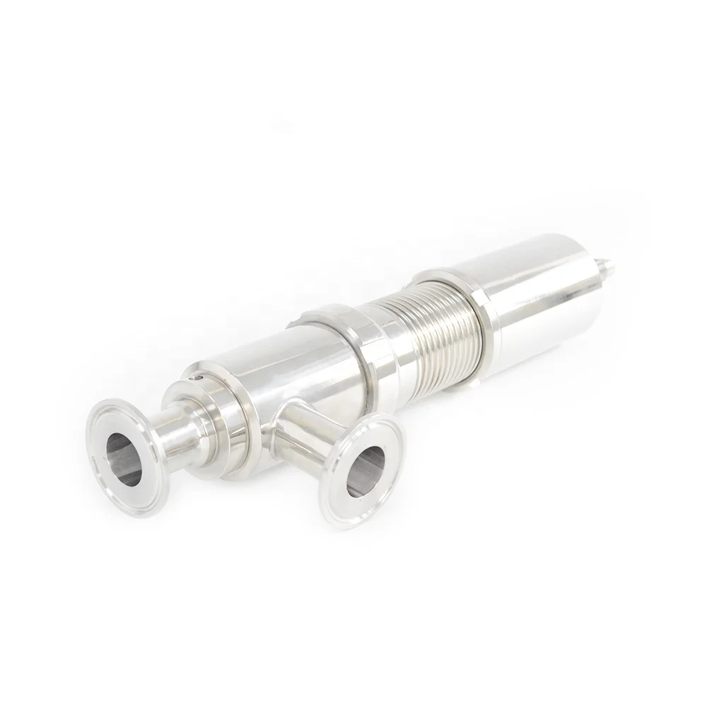 Stainless Steel Pneumatic Sanitary Safety Valves Manual Control Power Pressure Relief Release Valve