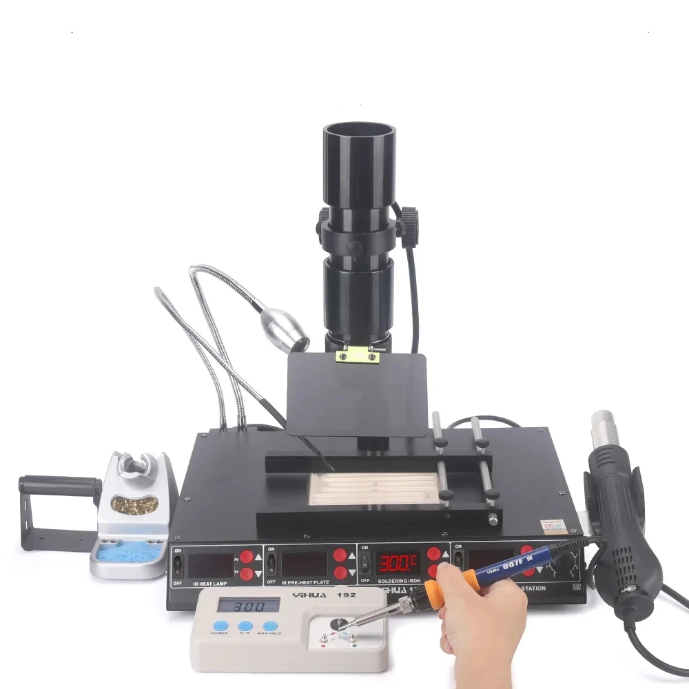 

YIHUA 1000B Digital 3-in-1 SMD Station Hot Air Rework Station Soldering Iron Preheat for BGA Rework