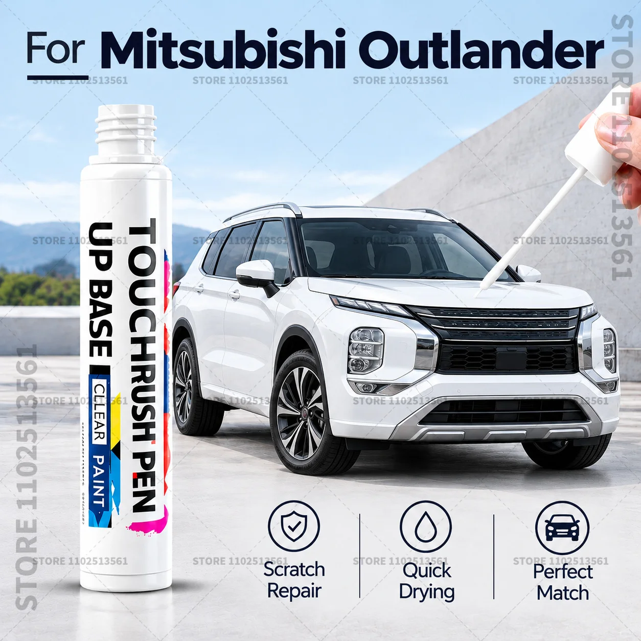 Car Touch Up Paint Pen for Minor Scratches Repair Waterproof Paint Marker Auto Body Repair Accessories For Mitsubishi Outlander