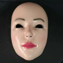 Realistic Female Face Latex Mask Cosplay Props Prom Crossdress Beauty Mask Ball Masquerade Party Funny Mask New