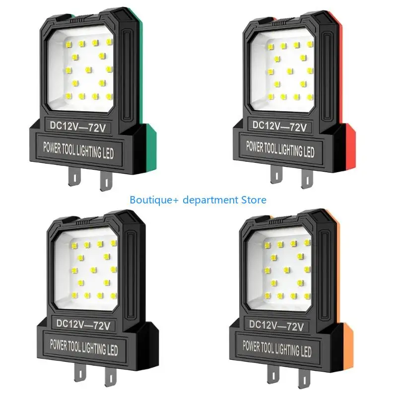 E1PD LED Lighting Tool Pocket Work Light With 550LM Brightness for 12-72V Multiple Power Tool Lithium Batteries