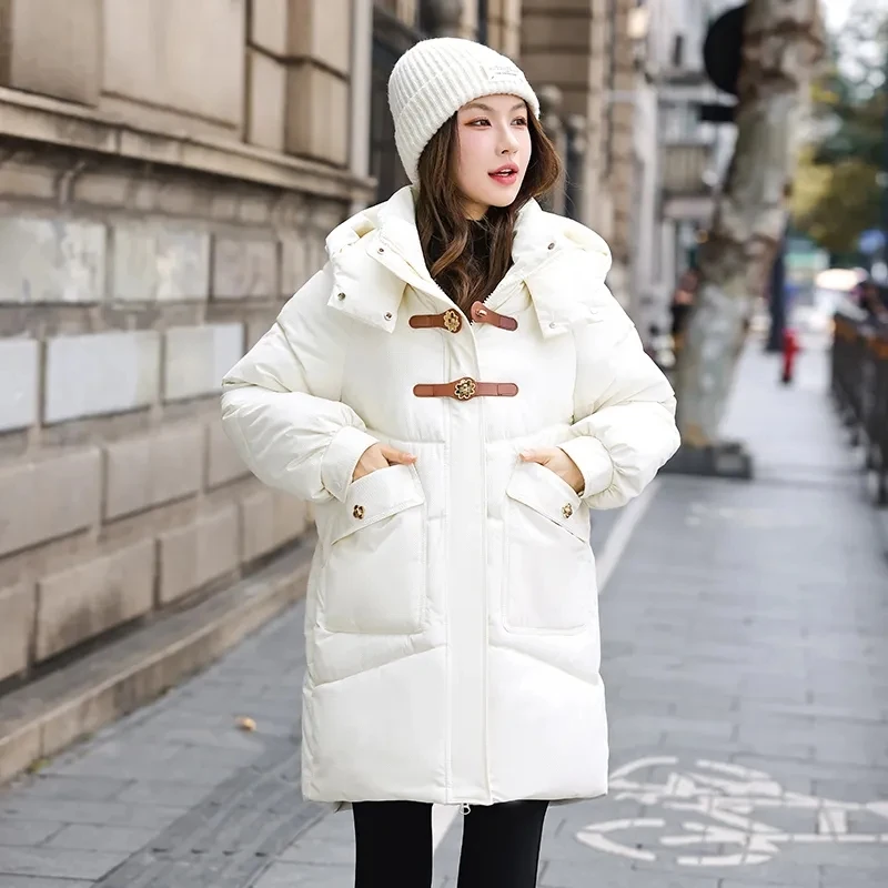 

Winter Jackets 2023 New Women's Jackets Clothing Thicken Down Cotton Coat Female Outwear Loose Fashion Long Hooded Warm Parkas