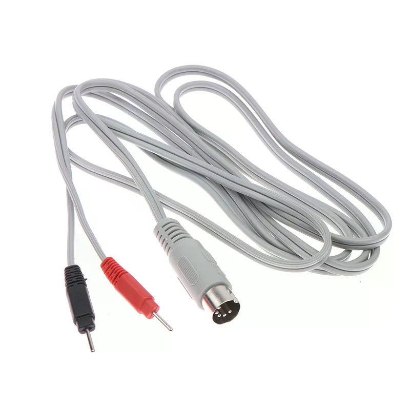 2m 5p Massage Machine Electrode Wires Plug Cable Red Black for Tens Massager Therapeutic Accessory