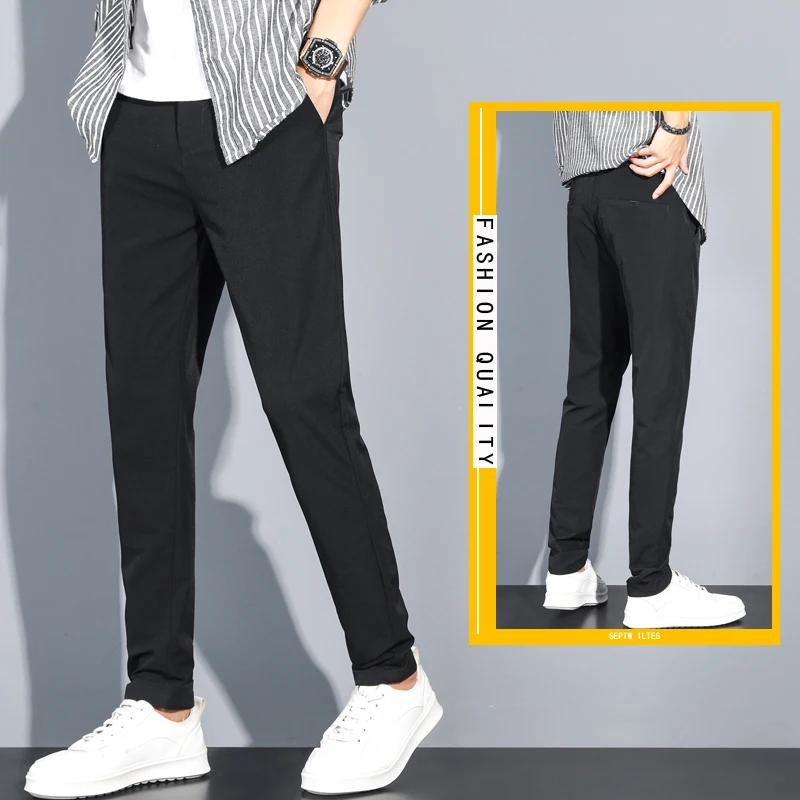 

Men's Spring Autumn Pocket Zipper High Waist Button Suit Formal Casual Loose Work Trousers Fashion Office Lady Vintage Pants