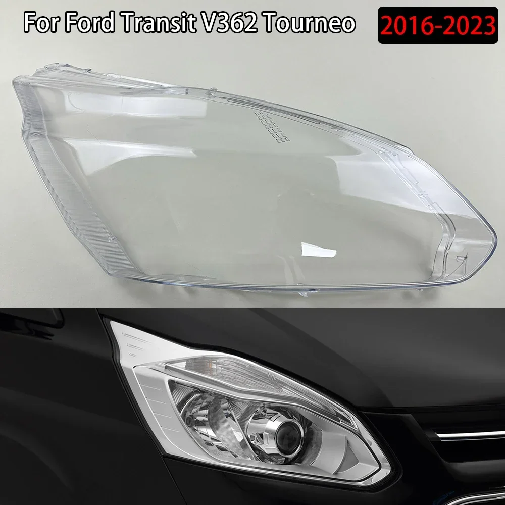 For Ford Transit V362 Tourneo 2016-2023 Headlights Cover Transparent Headlamp Shell Lens Replace Original Lampshade Plexiglass