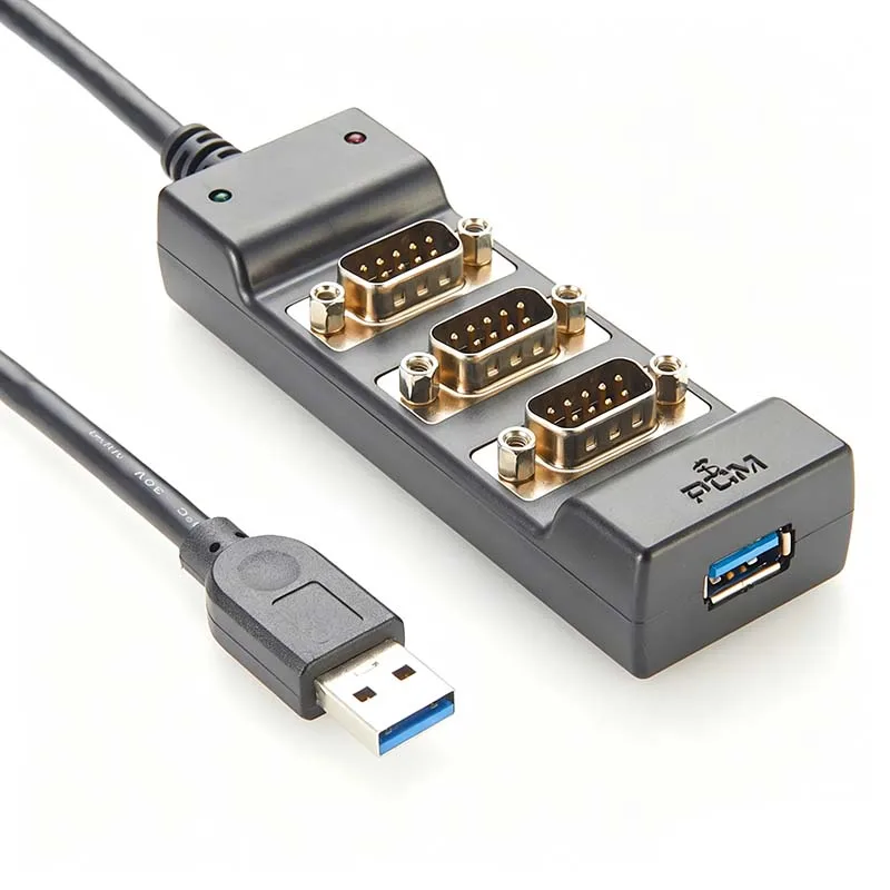 USB to RS232, RS485, and RS422 Triple Serial Port Hub: Industrial-Grade Multifunction Serial Converter