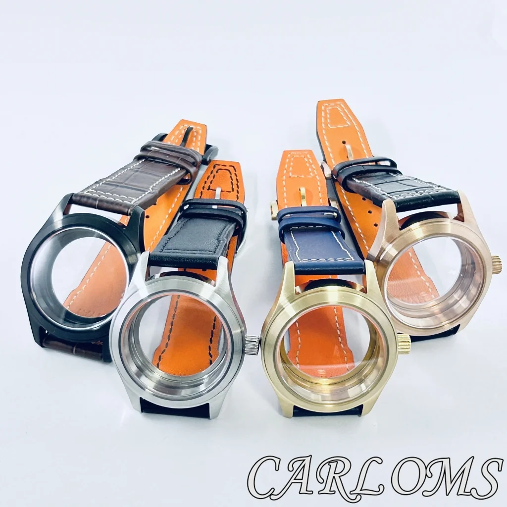 

TOP 36mm 39mm ETA 2824 PT5000 NH34 NH35 NH36 4R35 4R36 Silver Black Gold Rose Gold Watch Case Leather Sapphire Glass