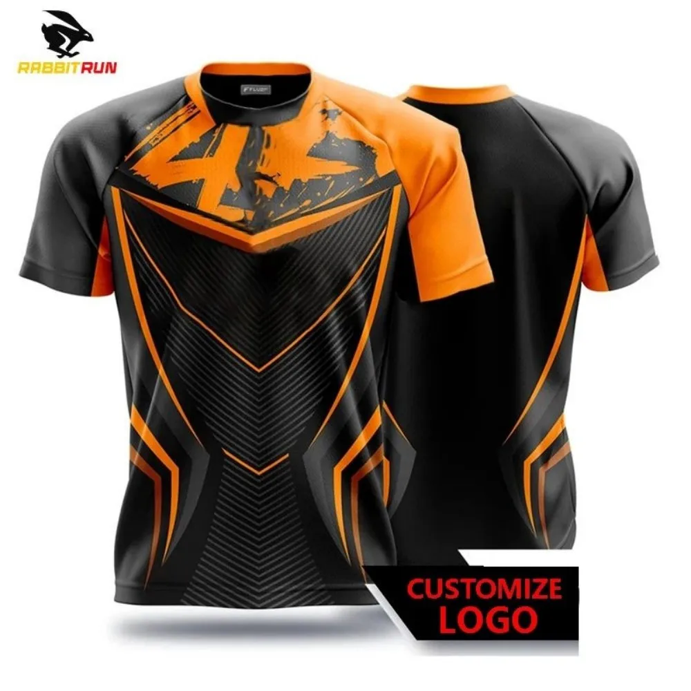 New men's breathable and comfortable T-shirt with striped printed pattern outdoor casual sports top image 5