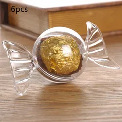 6PCS Mini Cute Candy Shaped Plastic Boxes For Wedding Children Birthday Party Baby Shower Sweets Container