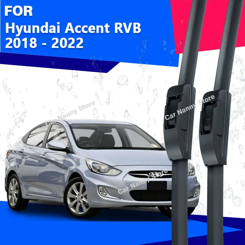 

Front Windshield Windscreen Blades for Hyundai Accent RB 2018 - 2022 Car Wipers Rubber Strip Wiper Soft Rubber 2019 2020 2021