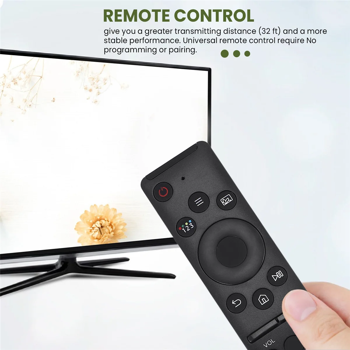 Universal Remote Control for Samsung Smart TV LCD LED UHD QLED 4K,Remote Control with Netflix,Prime Video,Rakuten ButtonJAS