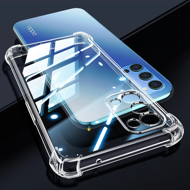 Airbag Telefon Fall für OPPO Reno5 K Z F Reno 5 Pro Plus Pro + 5K 5Z 5F Lite 5Pro 5Lite 5G 4G Weiche Transparente Silikon Abdeckung Funda
