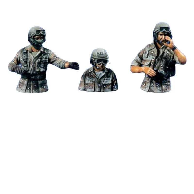 1/35 Scale Resin Figure Model Kits Hobby Miniature Diorama U.S Tank Soldiers 3 Figures Unassembled and Unpainted Toy