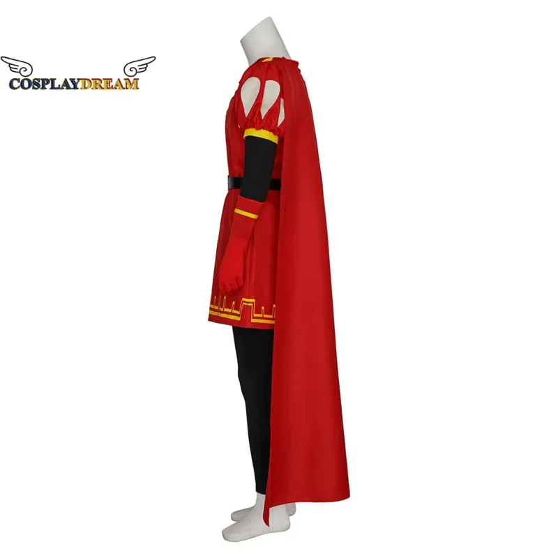Shrek Lord Farquaad Cosplay Kostüm grün Monster Farquaad Anzug Halloween Phantasie rot Outfit Umhang für Männer Erwachsene