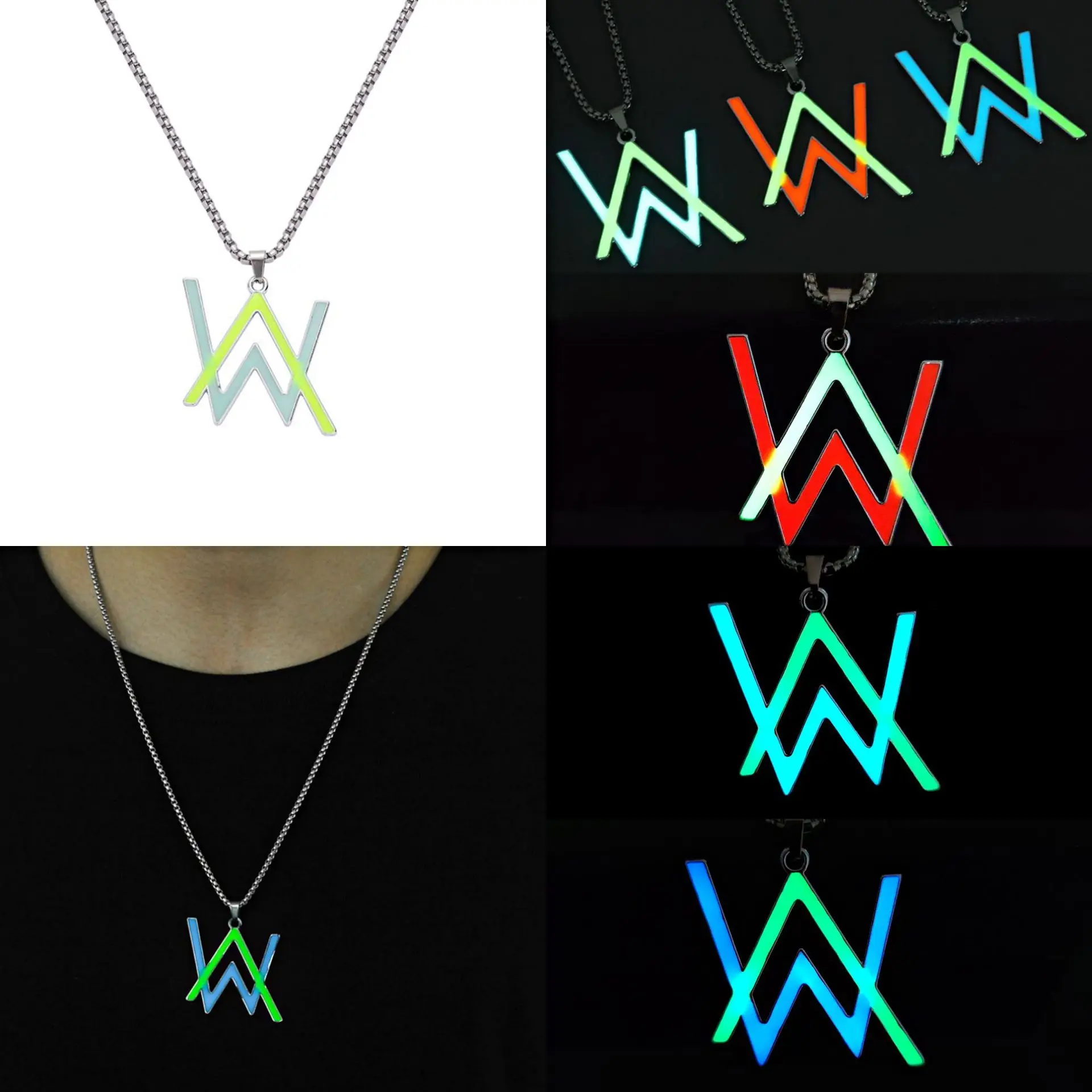 Electronic music leader Alan Walker sends luminous pendants, trendy and versatile stainless steel waterproof and color-preservin