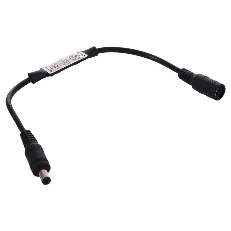 M13K-6X Low-Profile Inline Controller Mini 3 Key Dimmer Switch For LED Strip Light Black