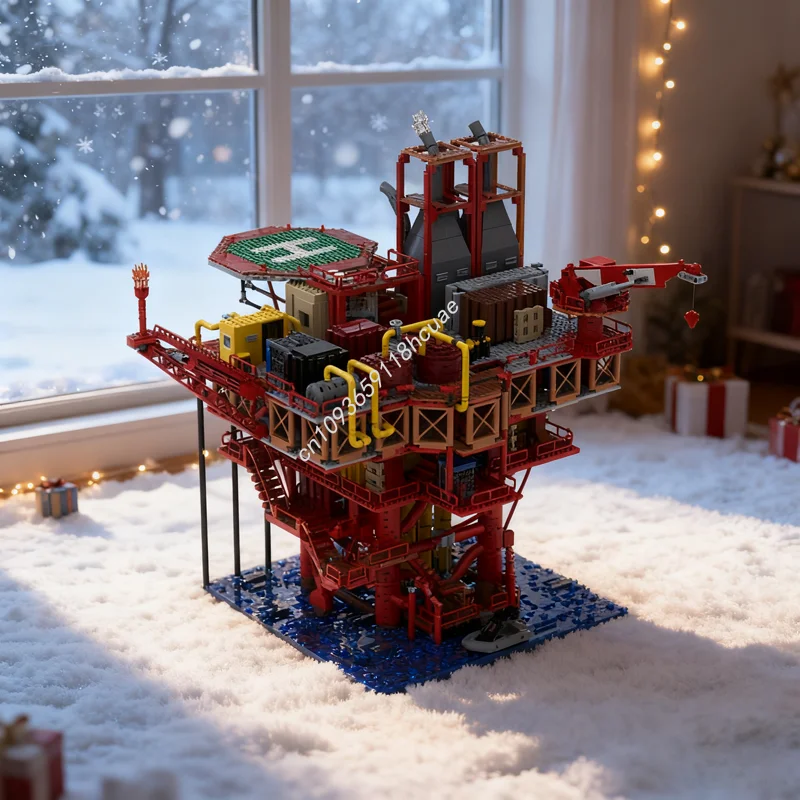 

6388 шт. MOC Rust, маленькая масляная игровая модель, строительные блоки, игрушка, архитектура, сборка, сделай сам, креативный кирпич, рождественские подарки для детей